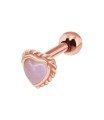 Pink Milky Heart Helix Ear Piercing TIP-3413